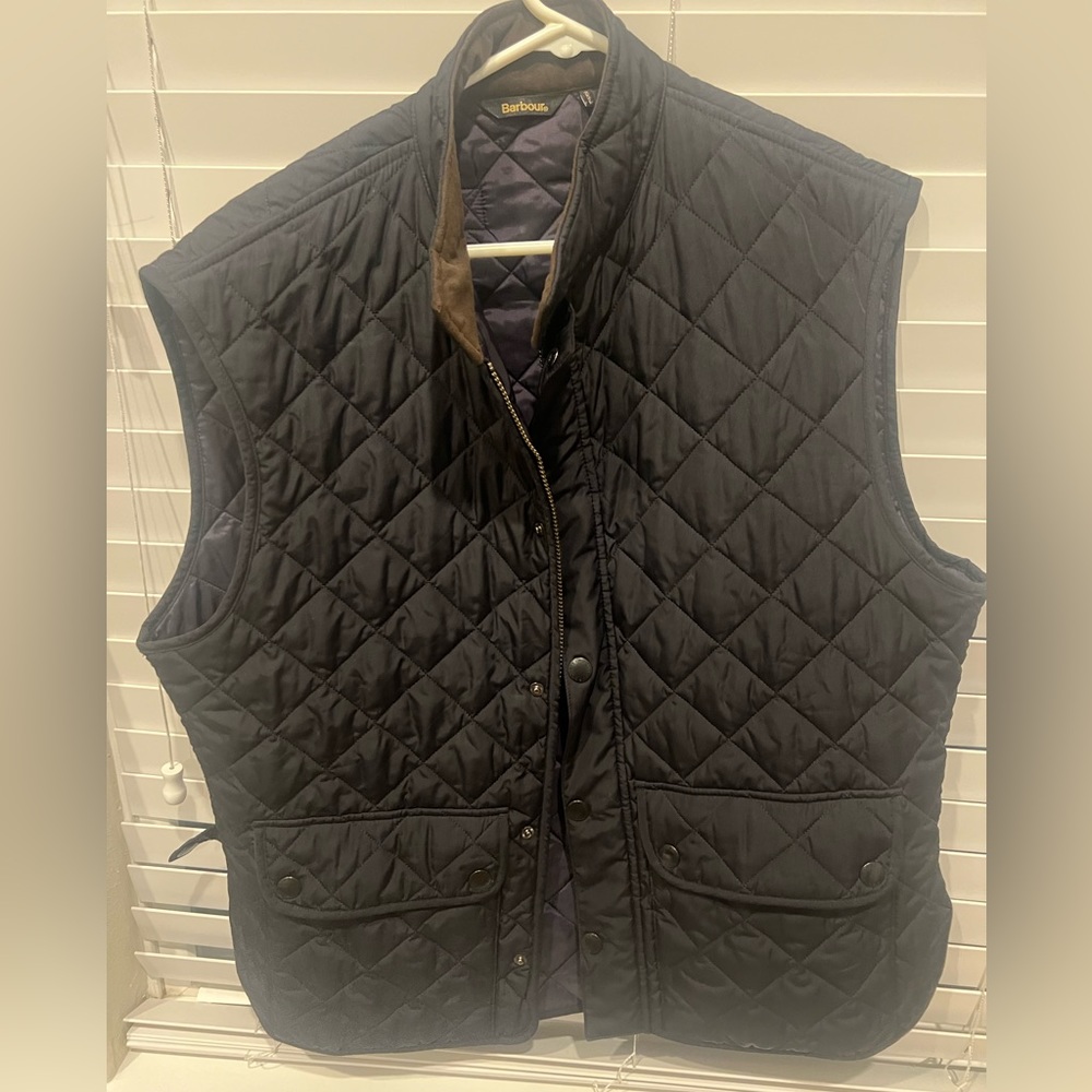 Barbour Lowerdale Gilet Mens Navy Blue Quilted Vest